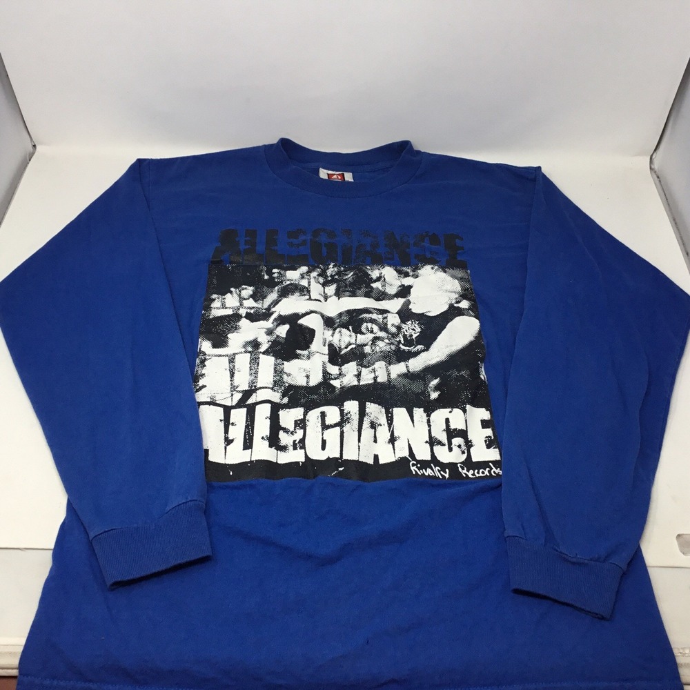Navy Blue Long Sleeve Mens Medium Allegiance Rivalry Records See Pics For Flaws